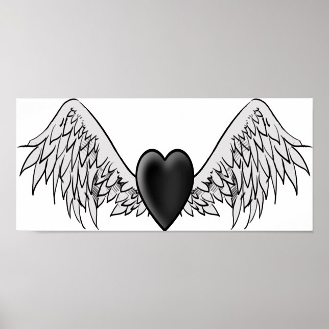 Poster Coeur ailé (Devant)
