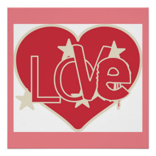 POSTER COEUR AMOUR