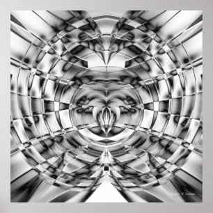 Poster Coeur argenté