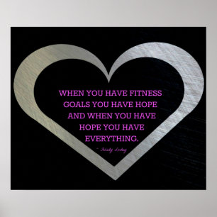 Poster Coeur argenté de la forme