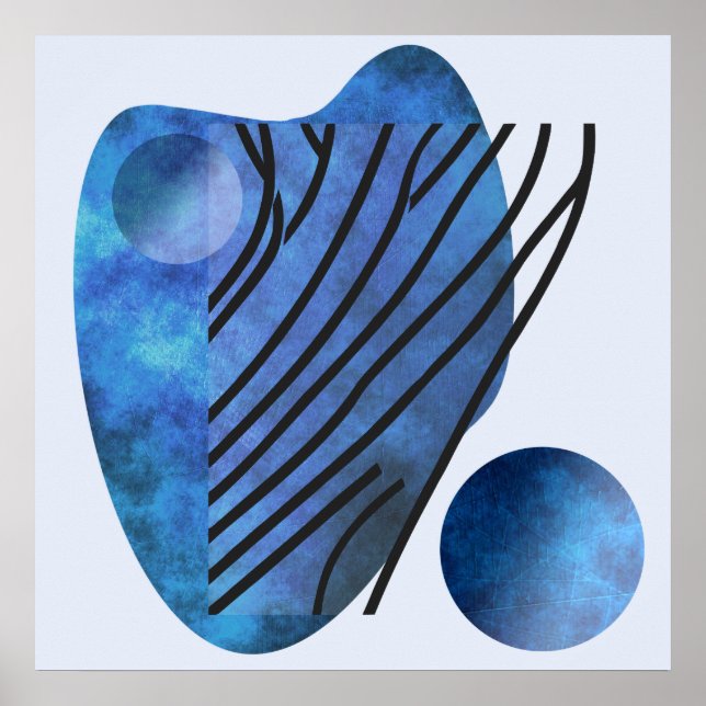 Poster Cœur Bleu (Devant)