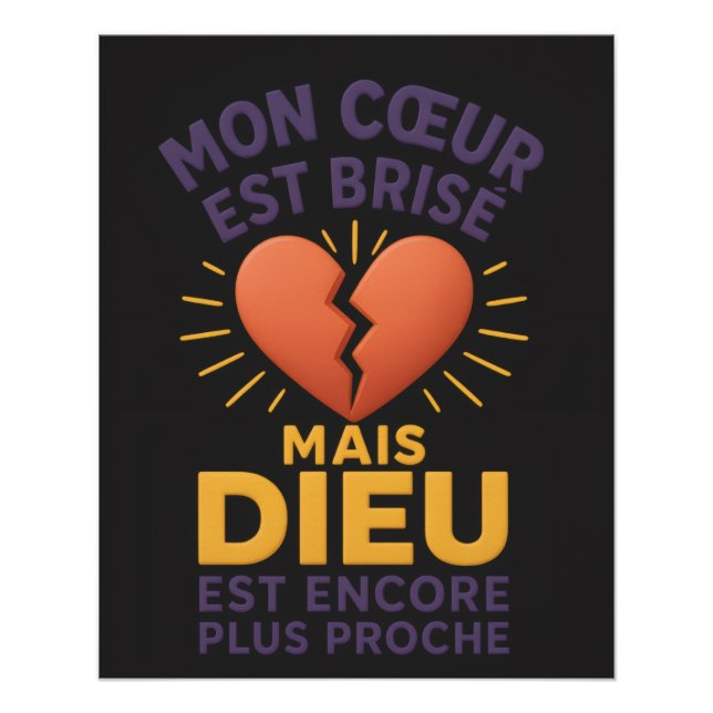 Poster cœur brisé  (Devant)