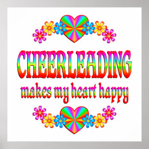 Poster Coeur Cheerleading heureux