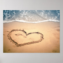 Coeur dans le sable