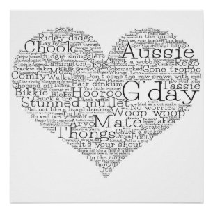 Poster Coeur d'argot australien