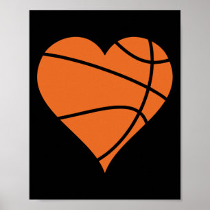 Poster Coeur de basket-ball 2