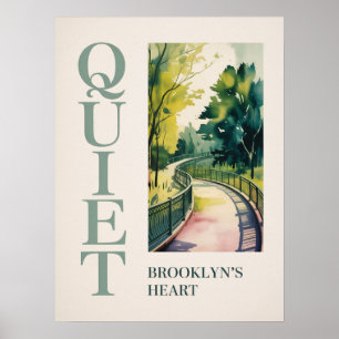 Poster Cœur de Brooklyn dans la promenade verte du couche