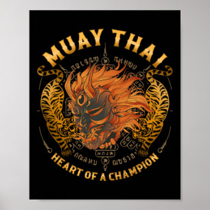 Poster Cœur de champion - Kickboxing et Muay Thai Oni