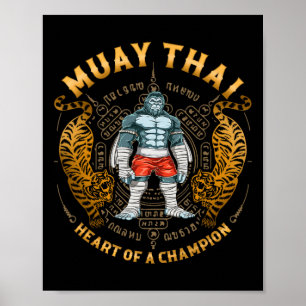 Poster Cœur de champion - Kickboxing et Muay Thai Tra