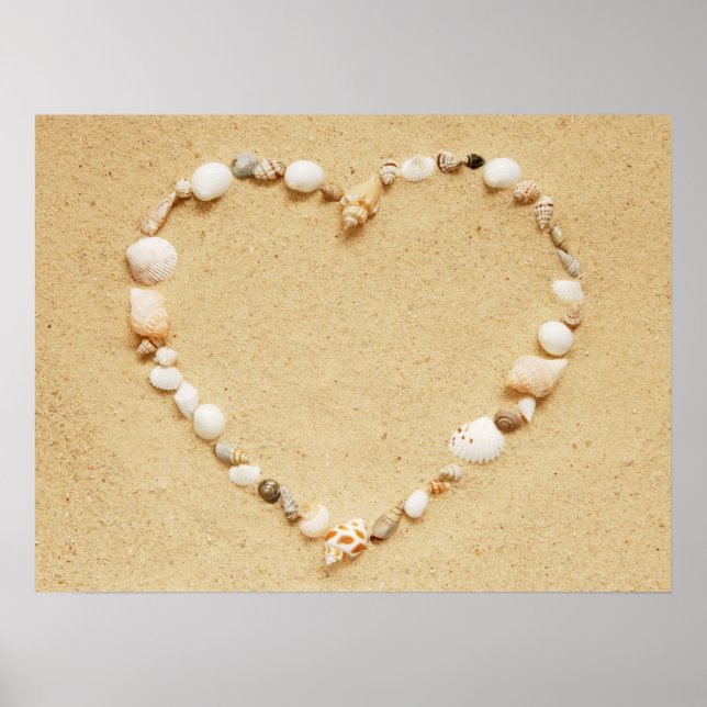 Poster Coeur de coquillage (Devant)