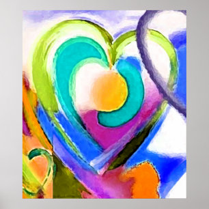 Poster Coeur de couleurs de Digitals
