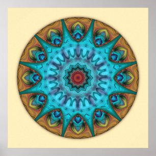 Poster Coeur de la restitution Mandala 6