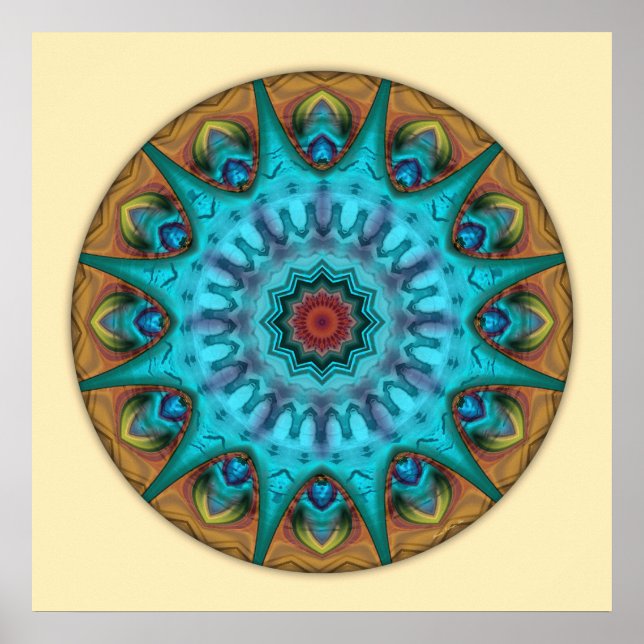 Poster Coeur de la restitution Mandala 6 (Devant)