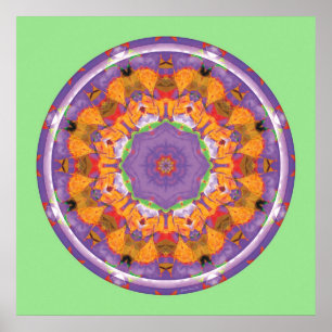Poster Coeur de la restitution Mandala 7