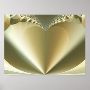 Poster Coeur de l'or Art Abstrait