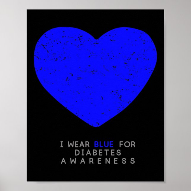 Poster Coeur de sensibilisation au diabète (Devant)
