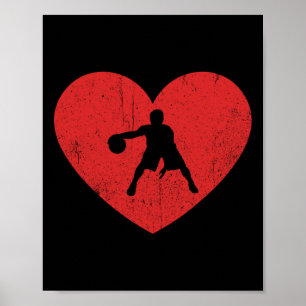 Poster Cœur de squelette vintage de la Saint-Valentin pou