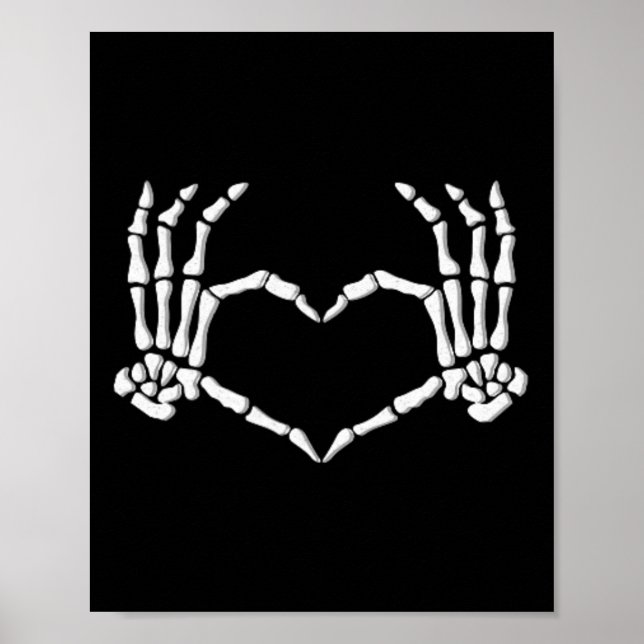 Poster Coeur des mains Halloween Costume Hommes Femmes Fi (Devant)