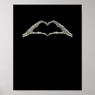 Poster Coeur des mains osseuses actif