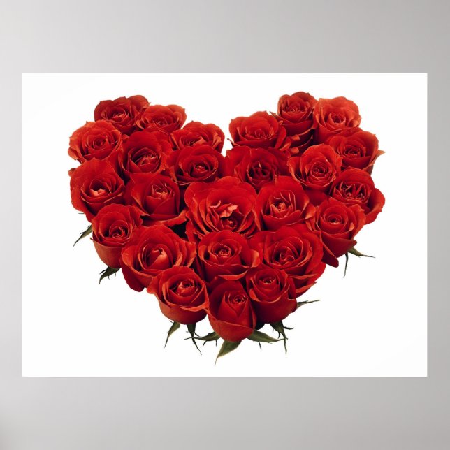 Poster Coeur des roses rouges (Devant)