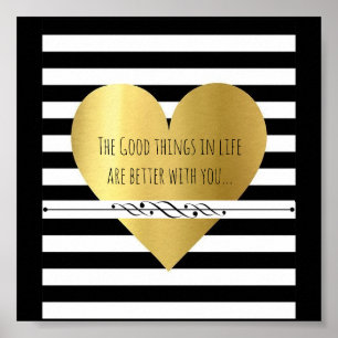 Poster Coeur d'or avec devis