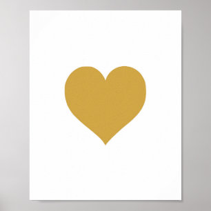 Poster Coeur d'or - copie d'art - décor