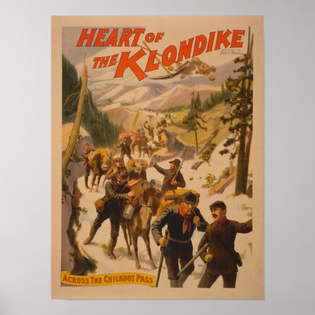 Poster Coeur du Klondike - Sur le col Chilkoot (Devant)