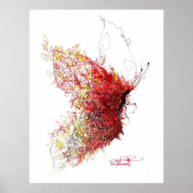 Poster coeur du papillon (Devant)