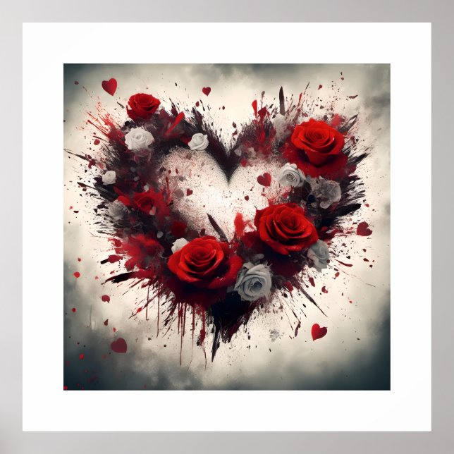 Poster Coeur du Rose (Devant)