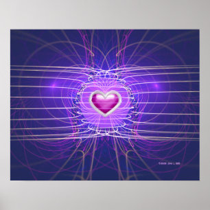 Poster Coeur en cage (20x16)