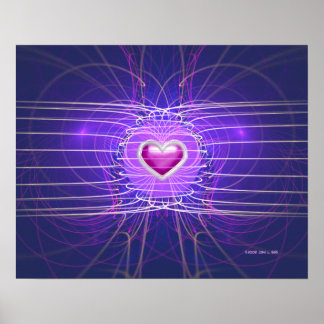 Poster Coeur en cage (20x16)