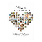 Coeur en forme 48 Photo Collage funéraire Bienvenu