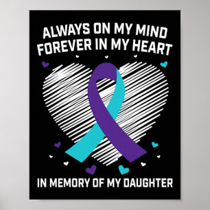 Poster Coeur en mémoire de ma fille Sensibilisation au su