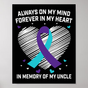Poster Coeur En Mémoire De Mon Oncle Sensibilisation Au S