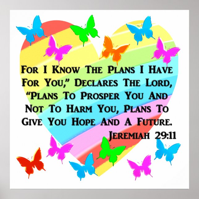 POSTER COEUR ET COEUR JEREMIAH 29:11 (Devant)