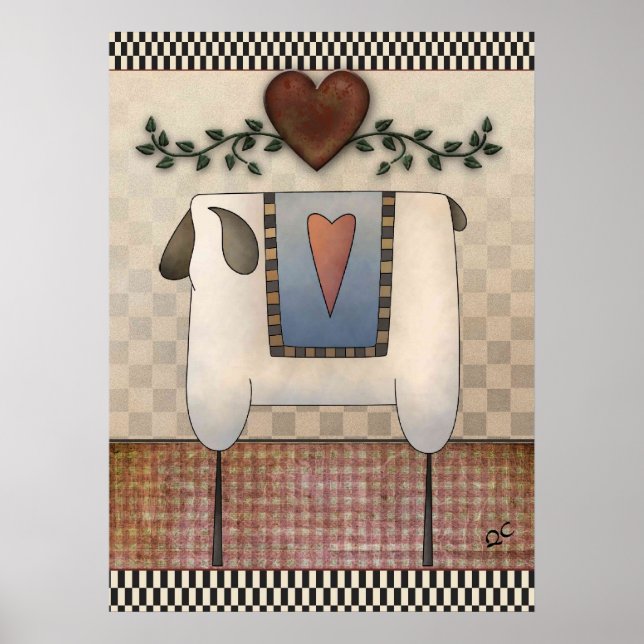 Poster Coeur et mouton primitif (Devant)