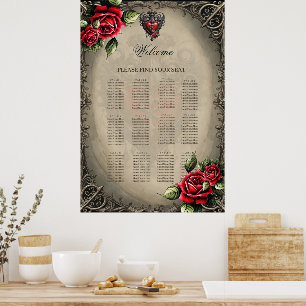Poster Coeur gothique élégant mais mystique