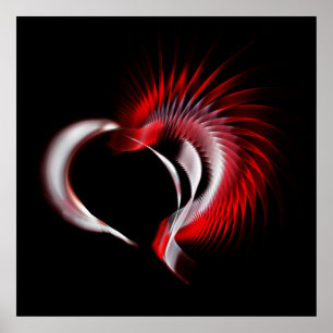 Poster Coeur métallique