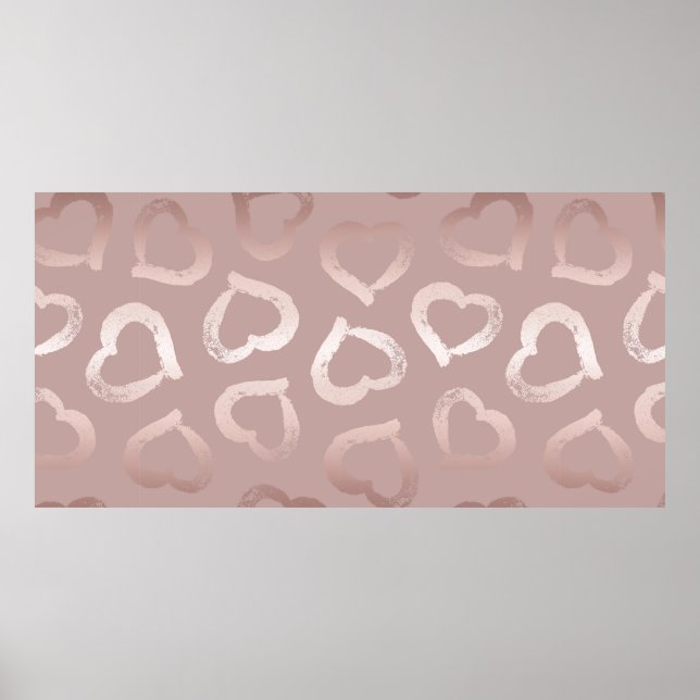Poster Coeur motif transparent (Devant)