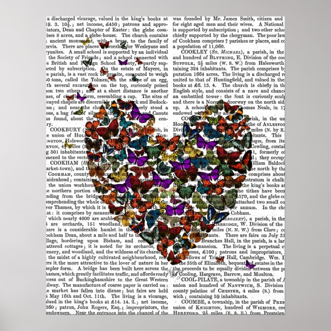 Poster Coeur papillon (Devant)
