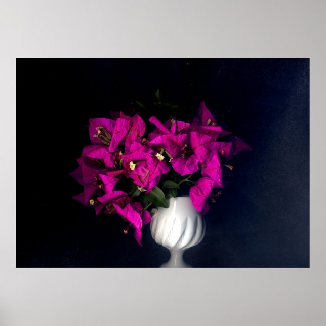 Poster Coeur rose en noir (Devant)