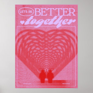 Poster coeur rose esthétique