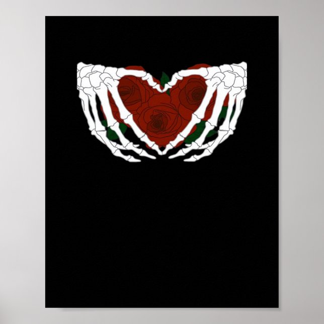 Poster Coeur squelettique (Devant)