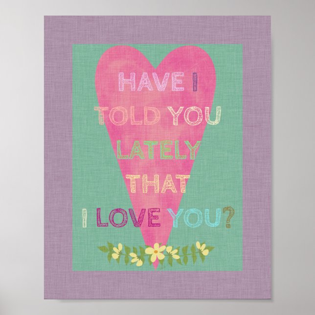 Poster Coeur T'Ai-Je Dit Que Je T'Aime (Devant)
