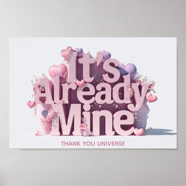 Poster *~* Coeurs Ap85 Droit d'attraction Manifestation (Devant)