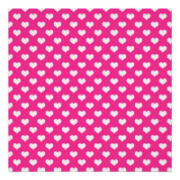 Coeurs blancs Arrière - plan rose chaud Polka Dot 