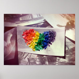 Poster Coeurs (Crayon Love)