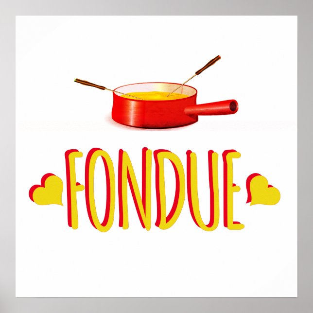 Poster Coeurs fondus et pot (Devant)