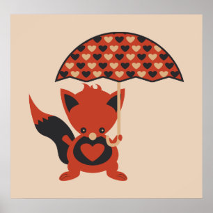 Poster Coeurs Foxy