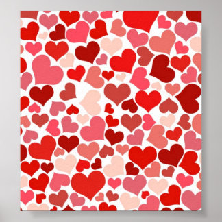 Poster Coeurs mignons